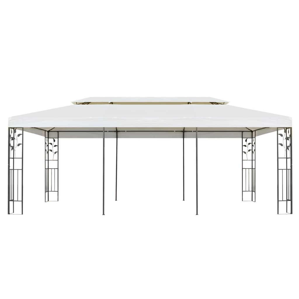 Vidaxl Gazebo med dobbelt tag 6x3 m hvid