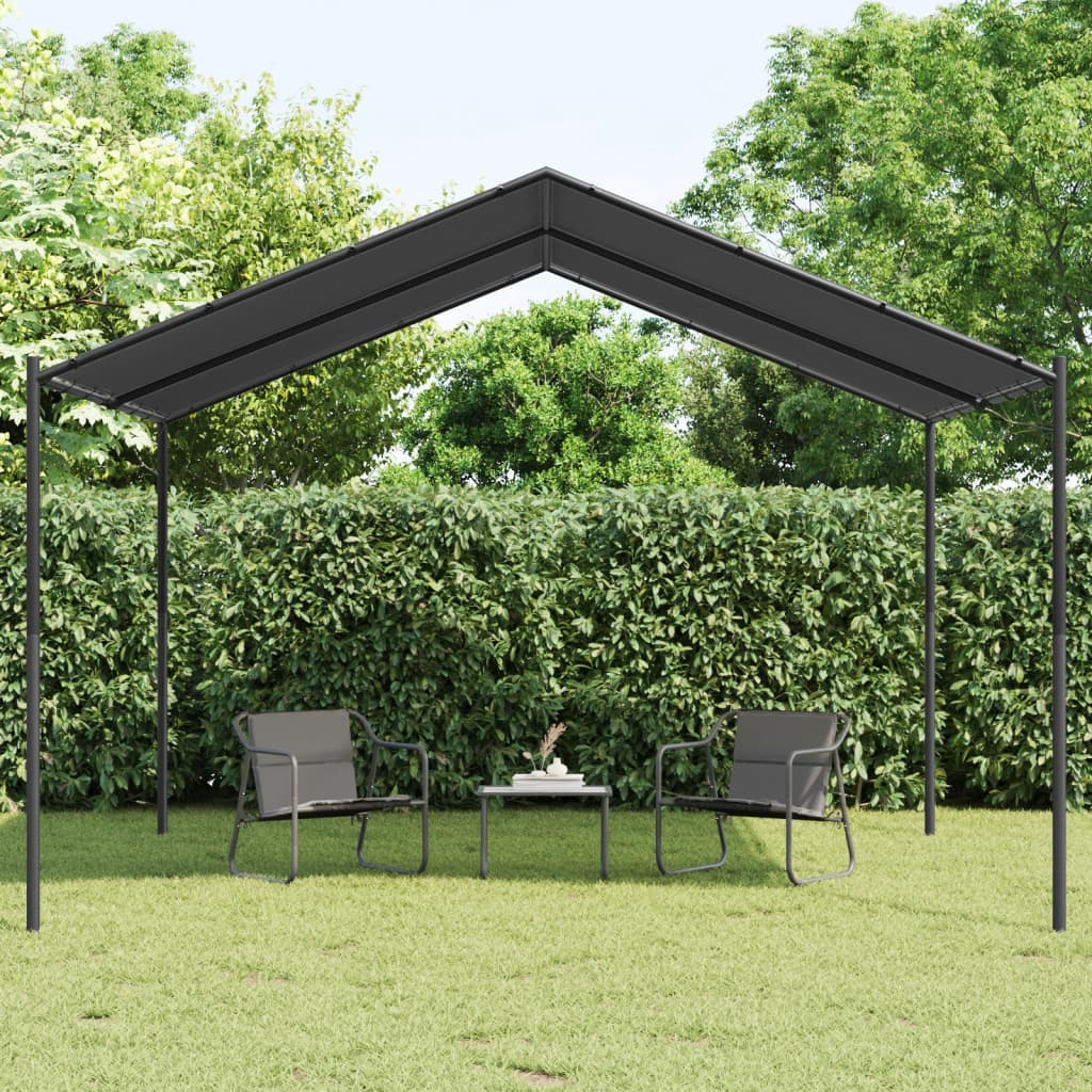 Vidaxl Garden Pavilion 4x4 M stål og stof Anthracite