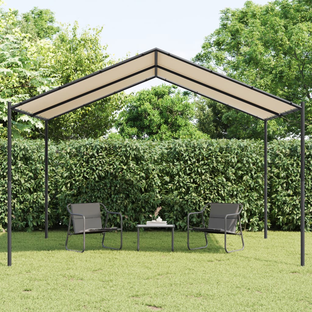 Vidaxxl Garden Pavilion 4x4 M stål og stof beige
