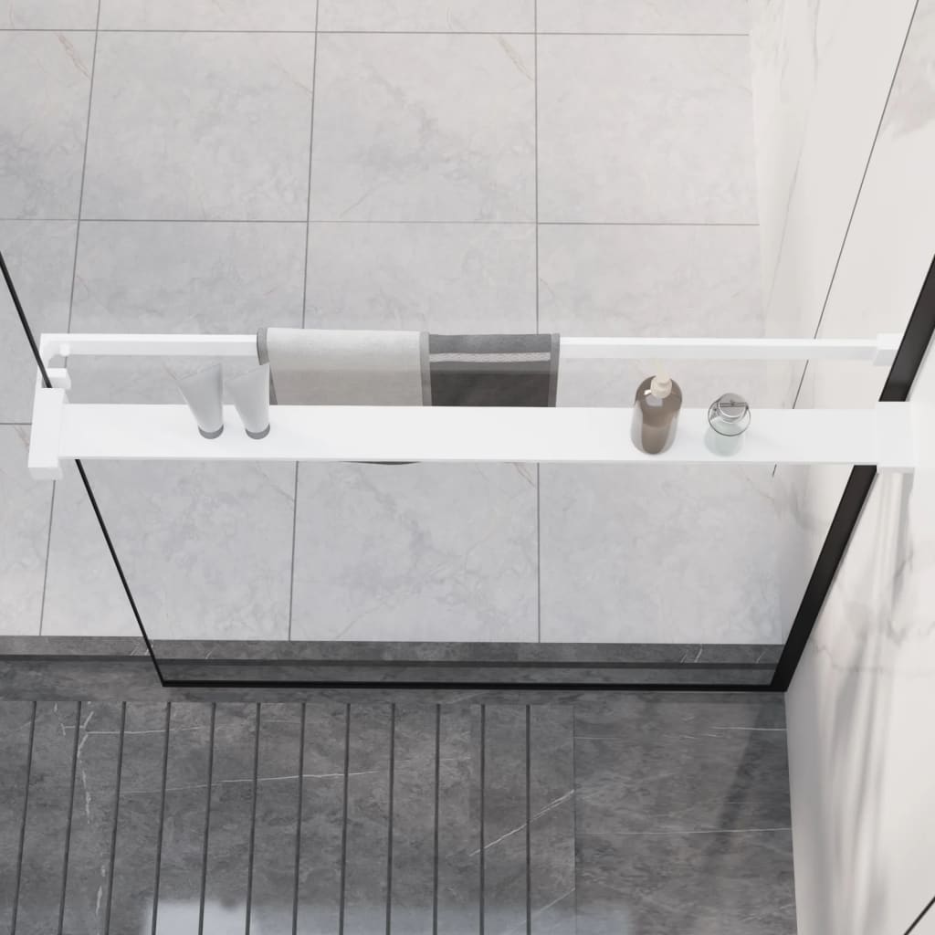 Vidaxl Walkschep for Walk -In brusevæg 80 cm aluminium hvid