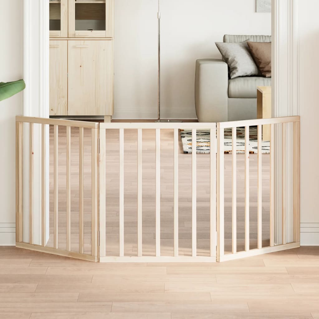 Vidaxl hondenhek opvouwbaar 3 panelen 150 cm populierenhout