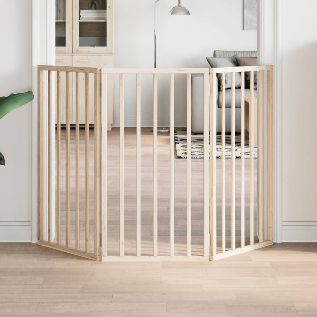 Vidaxx foldbar hundelåge 3 paneler 150 cm poppeltræ