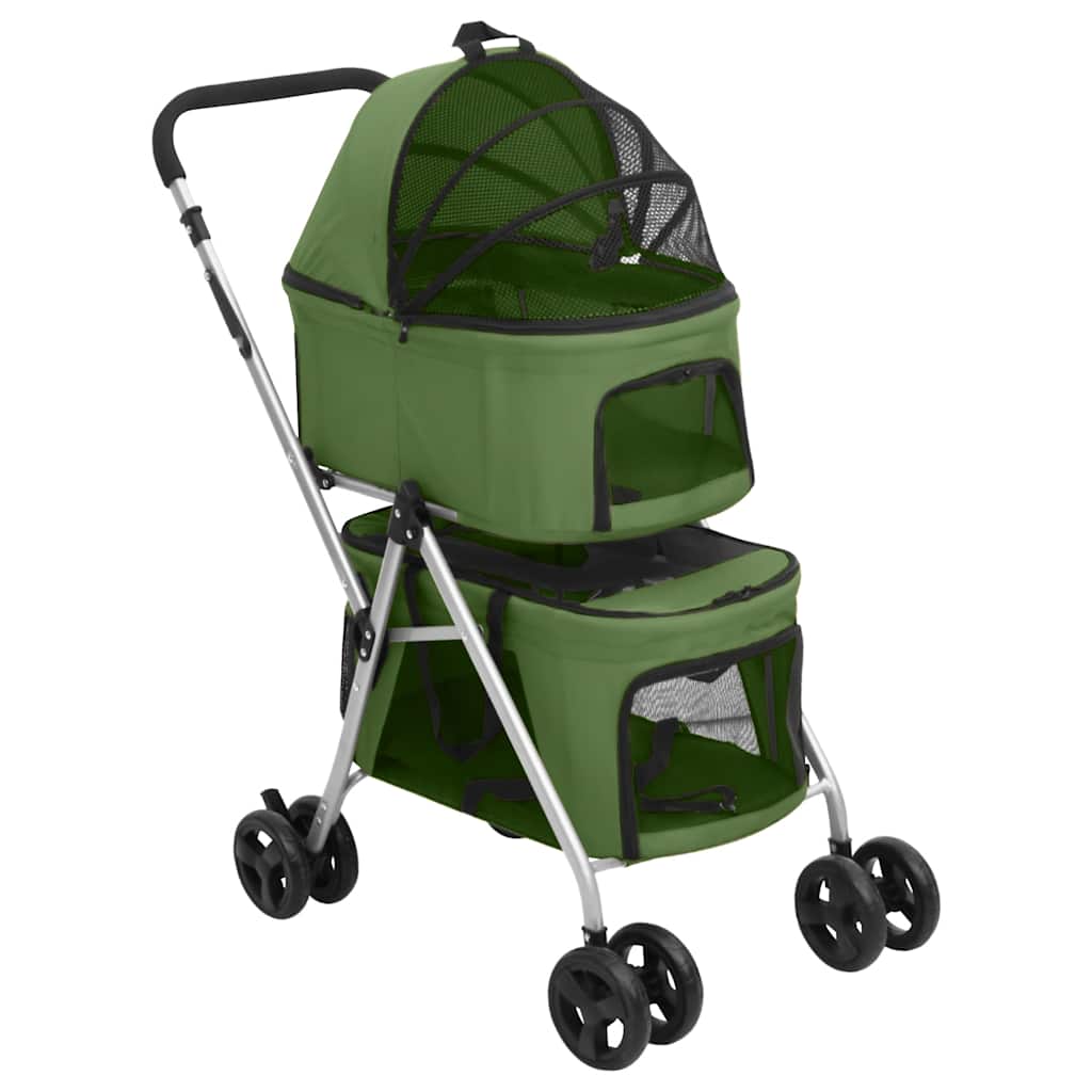 Vidaxl Dog Car 2-lags sammenfoldelig 83x48x97 cm Oxford Stof grøn
