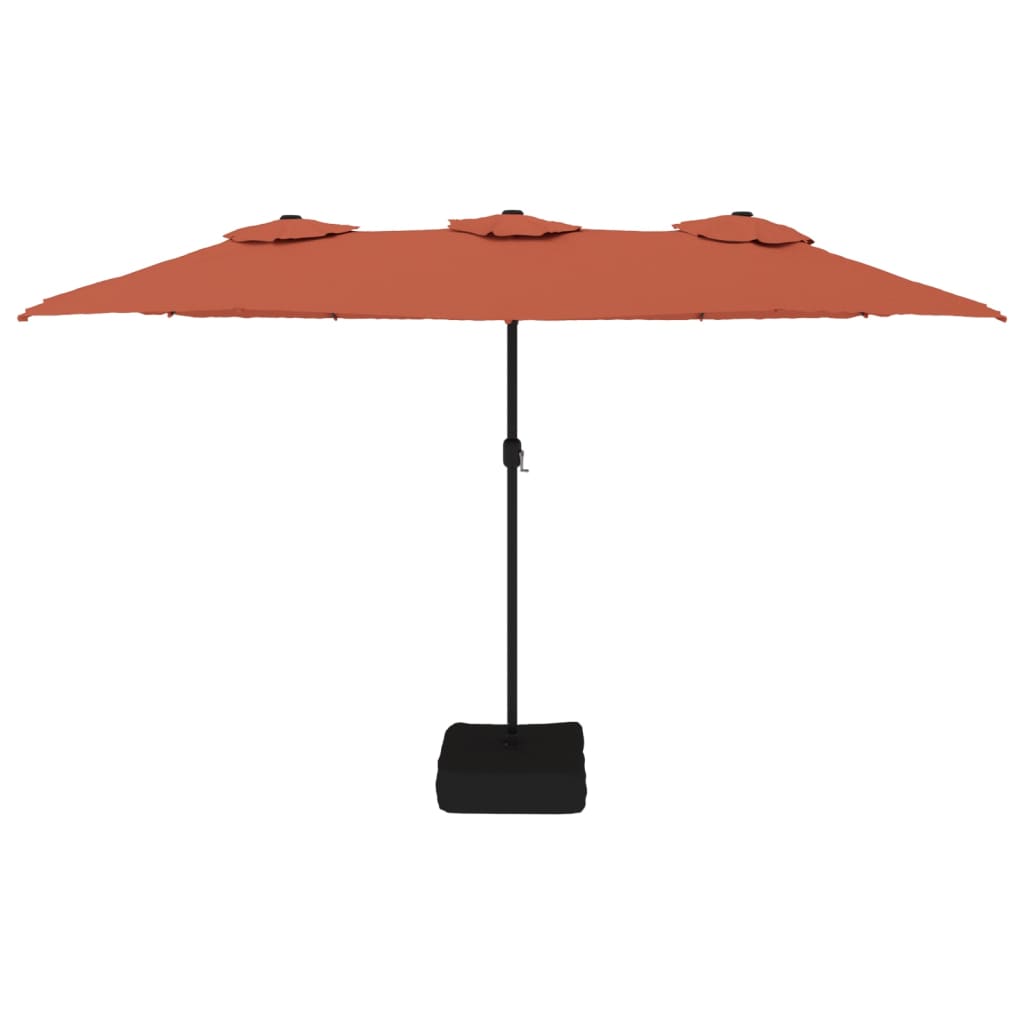 Vidaxx Parasol Double Roof 449x245 cm terracotta farvet