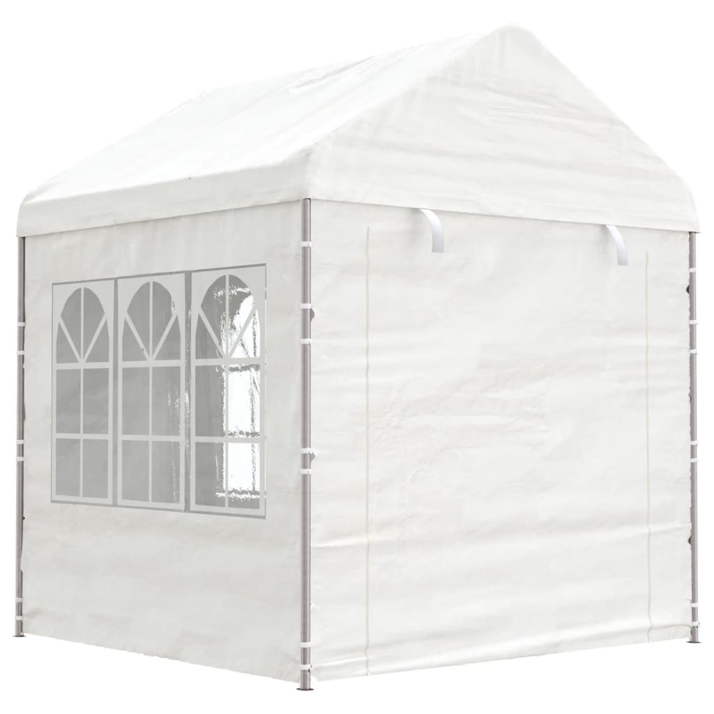 Vidaxl Gazebo med tag 8.92x2.28x2.69 m polyethylenhvide