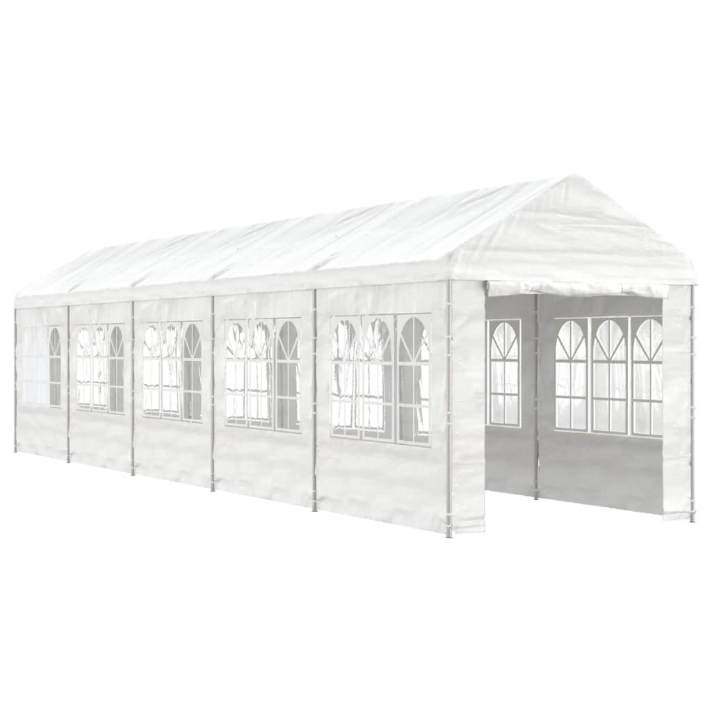 Vidaxl Gazebo med tag 11.15x2.28x2.69 m polyethylenhvide