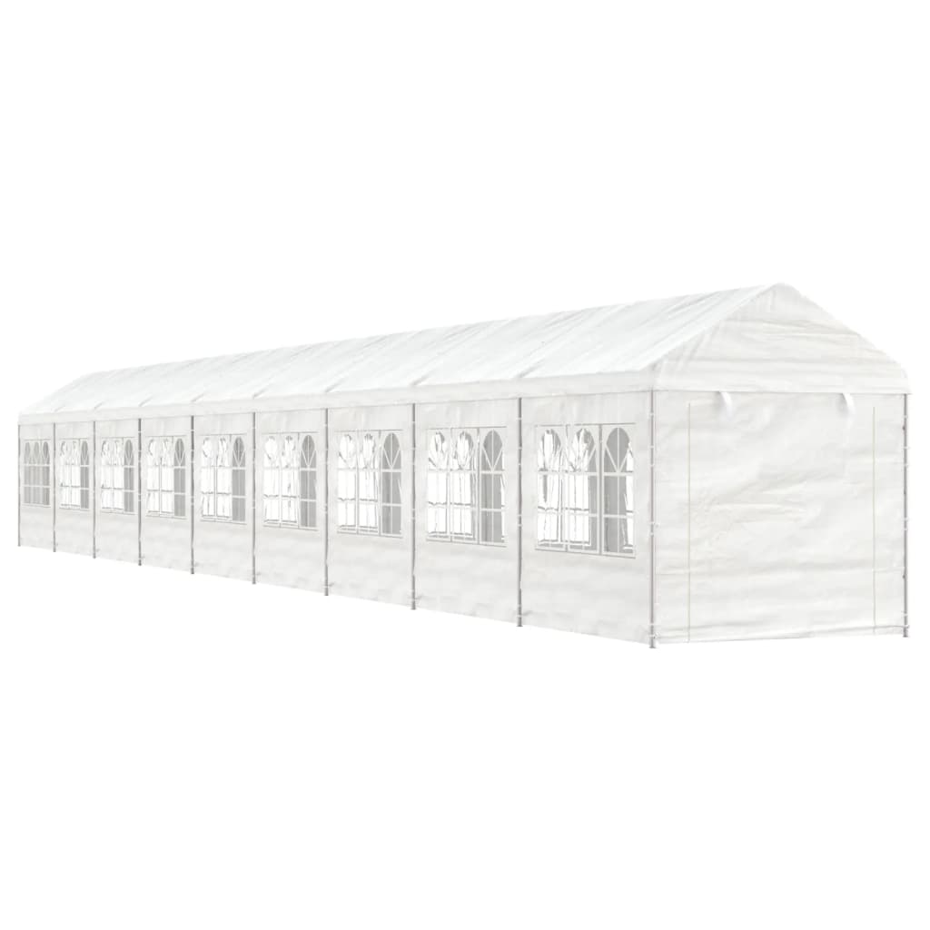 Vidaxl Gazebo med tag 20.07x2.28x2.69 m polyethylenhvide