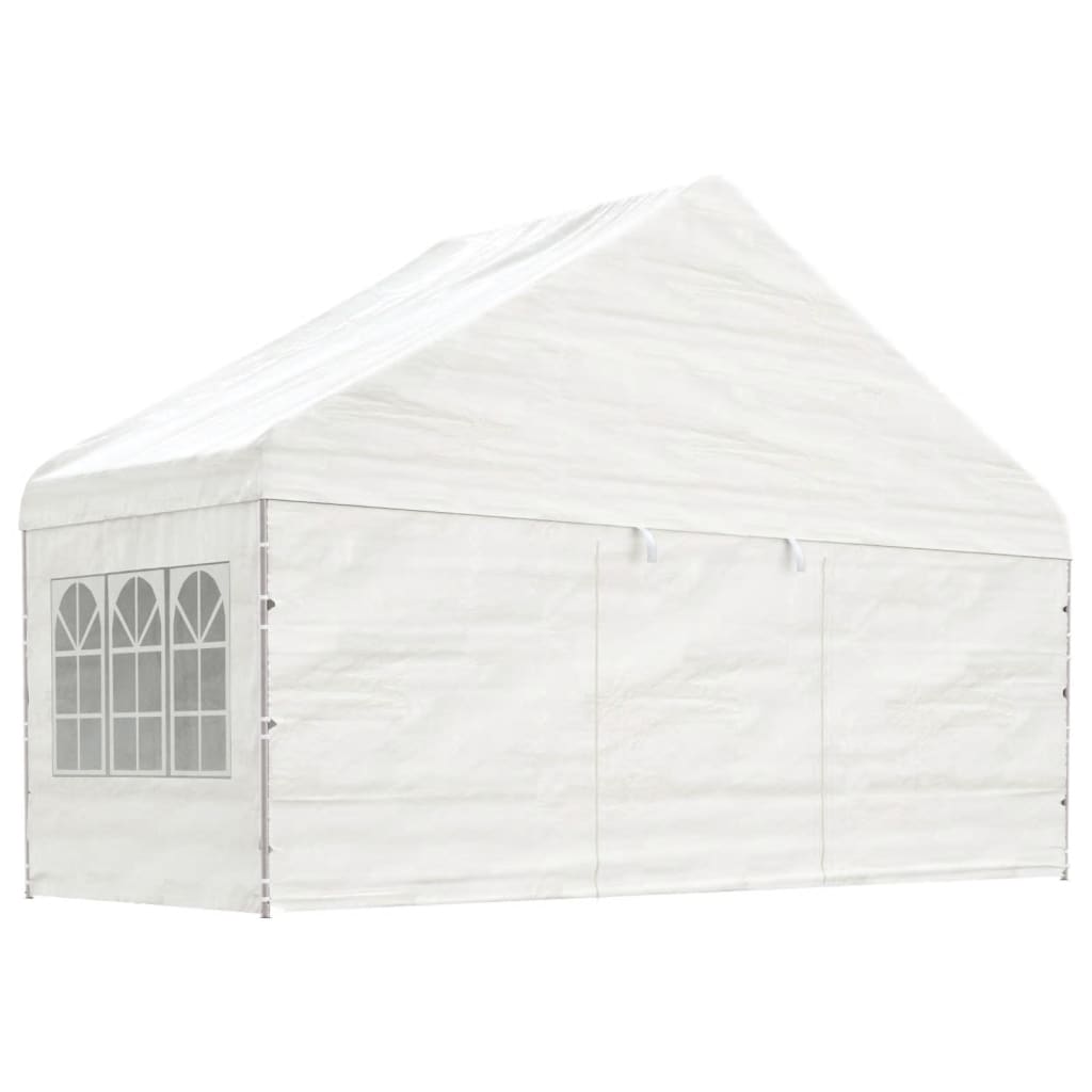 Vidaxl Gazebo med tag 8.92x5.88x3.75 m polyethylenhvide