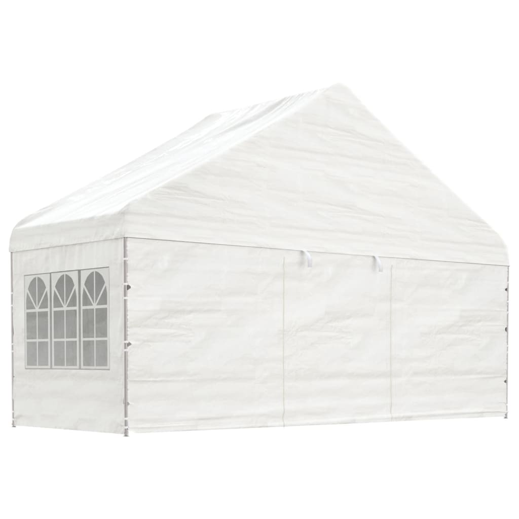 Vidaxl Gazebo med tag 13.38x5.88x3.75 m polyethylenhvide