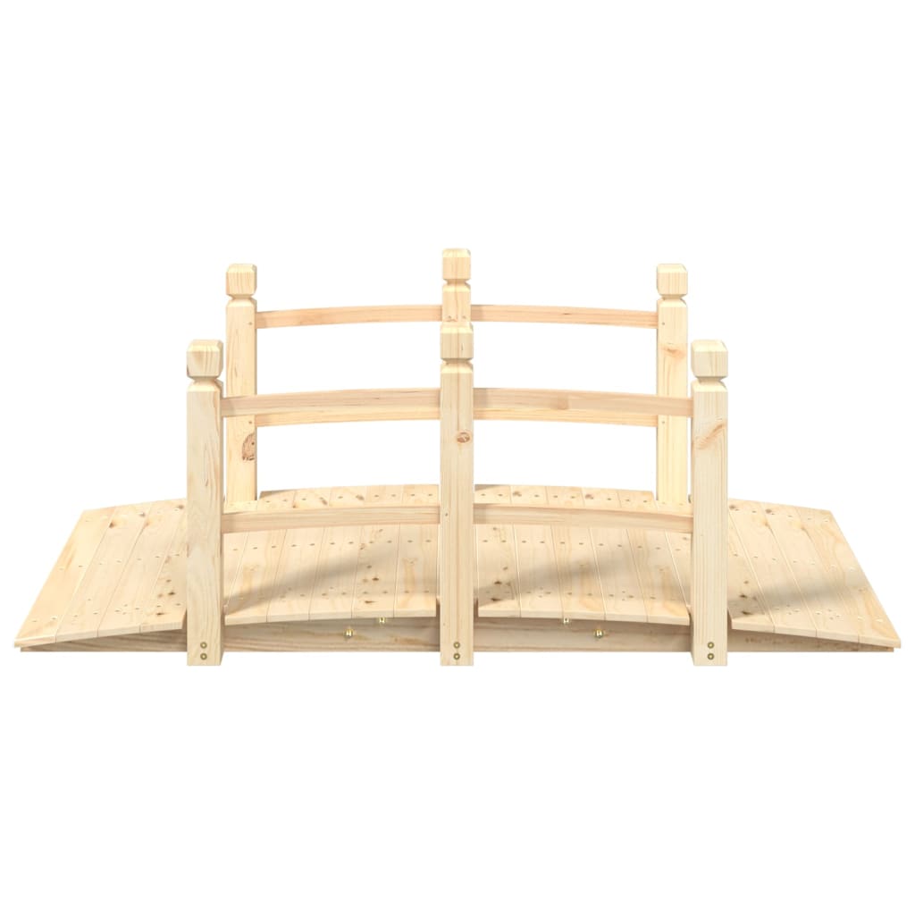 Vidaxx Garden Bridge med gelænder 150x67x56 cm fast fyrretræ