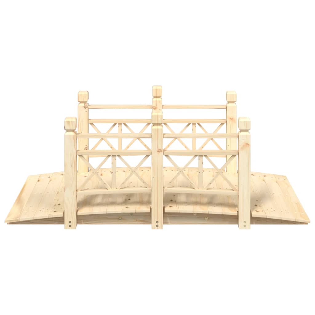 Vidaxx Garden Bridge med gelænder 150x67x56 cm fast fyrretræ