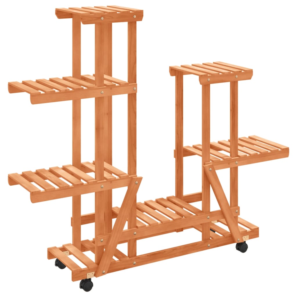 Vidaxx Plant Stand med hjul 95x25x101 cm Solid fyrretræ