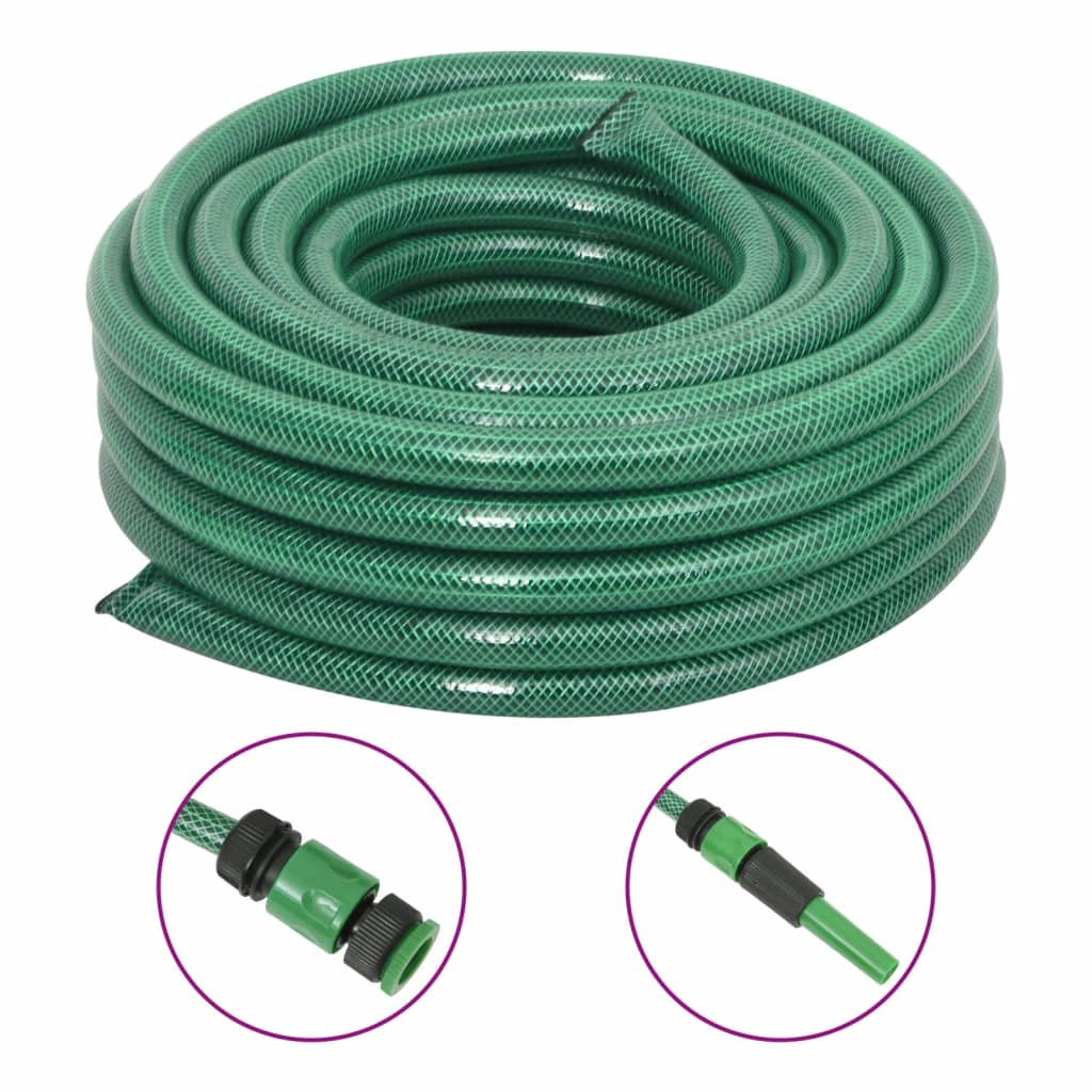 Vidaxl Garden Slang med kobling indstillet 0,75 '' 30 M PVC Green