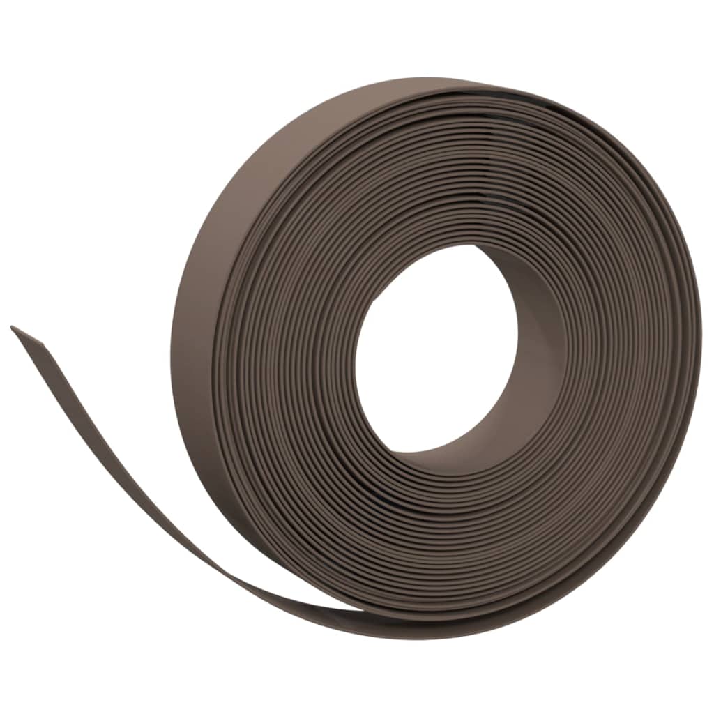 Vidaxl Garden Edge 10 m 10 cm polyethylenbrun