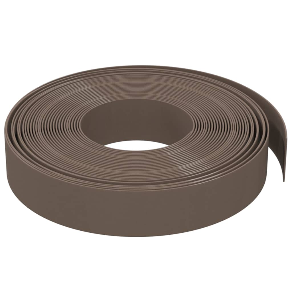Vidaxl Garden Edge 10 m 10 cm polyethylenbrun