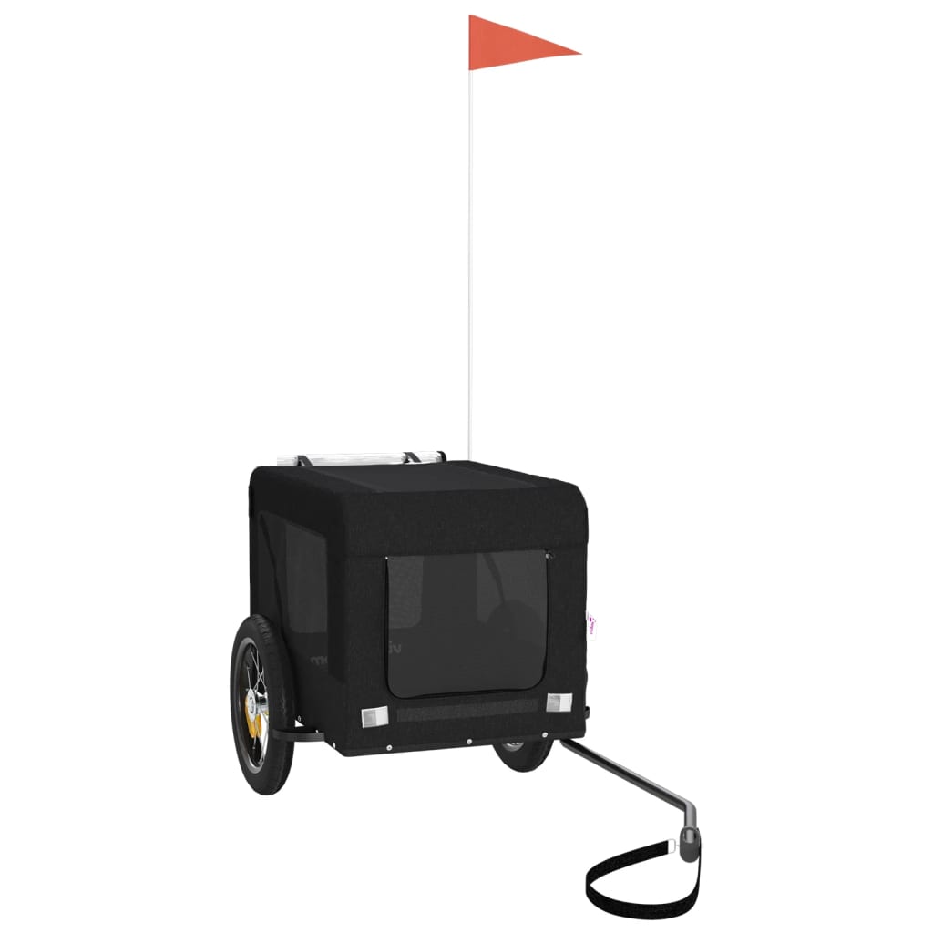 Vidaxl Dog Bike Trailer Oxford Stof og Iron Black