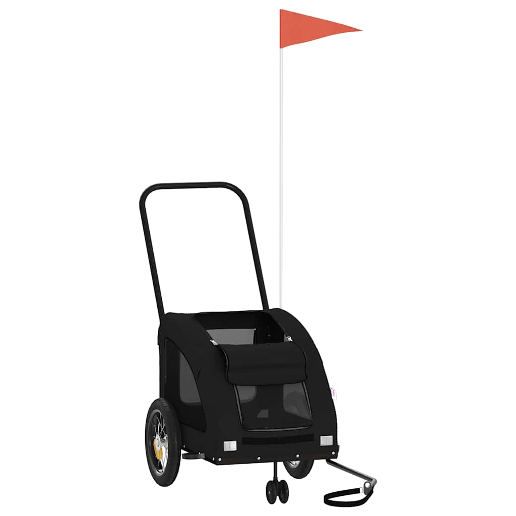 Vidaxl Dog Bike Trailer Oxford Stof og Iron Black