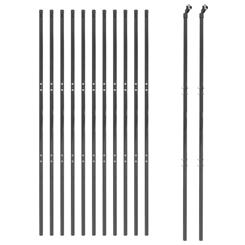Vidaxl Mesh hegn 1,8x25 m anthracit