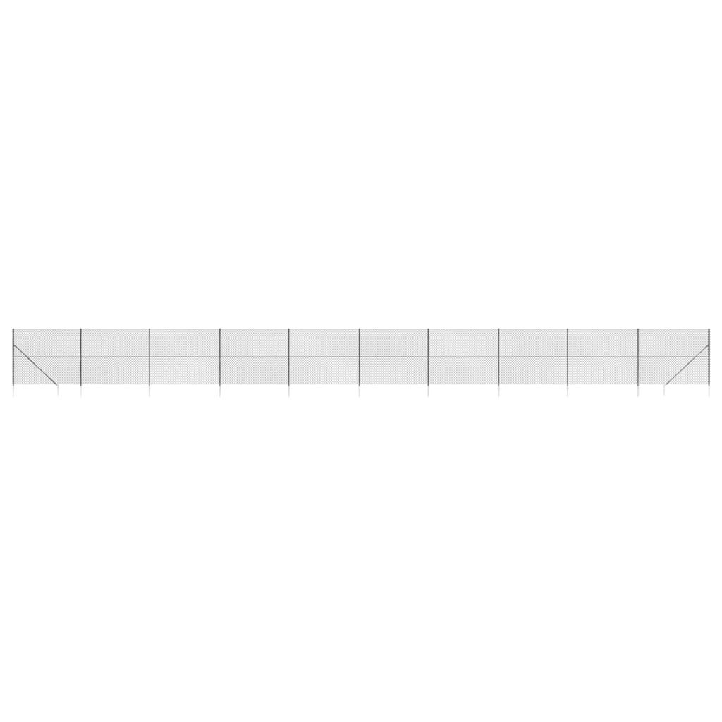 Vidaxl Mesh hegn med malede ankre 1,4x25 m anthracit