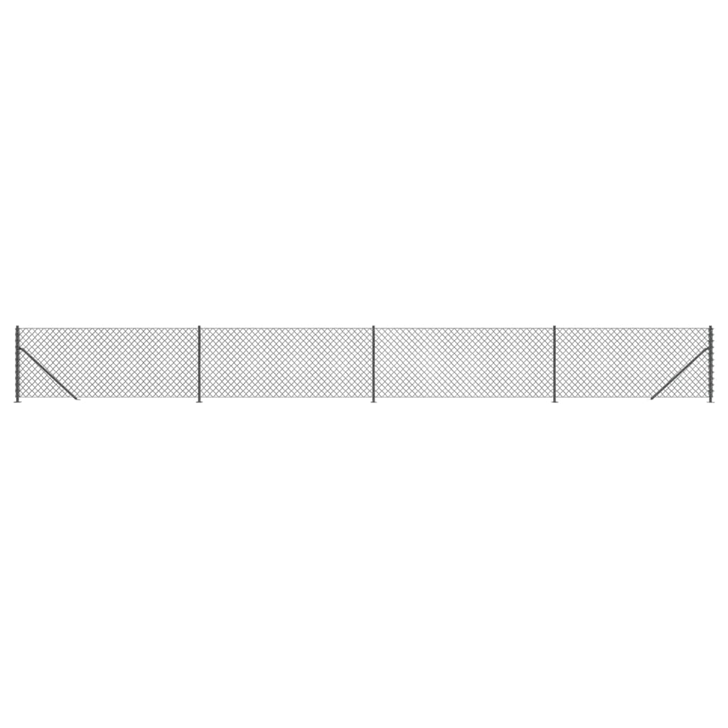 Vidaxl Mesh hegn med flange 1,1x10 m anthracit