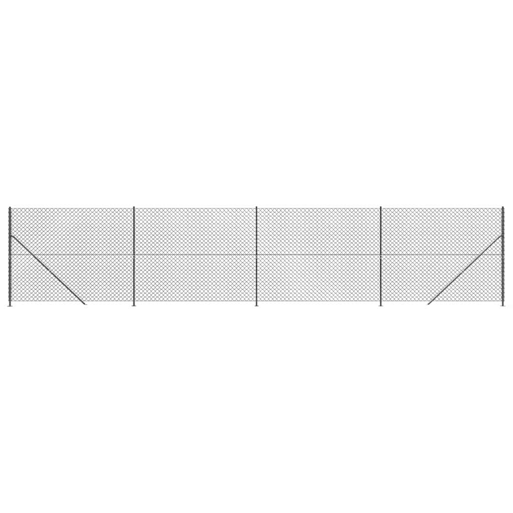 Vidaxl Mesh hegn med flange 1,6x10 m anthracit