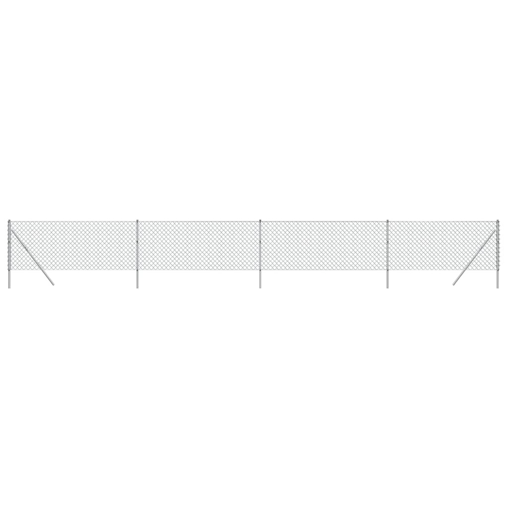 VIDAXXL Mesh hegn 1x10 m sølvfarvet