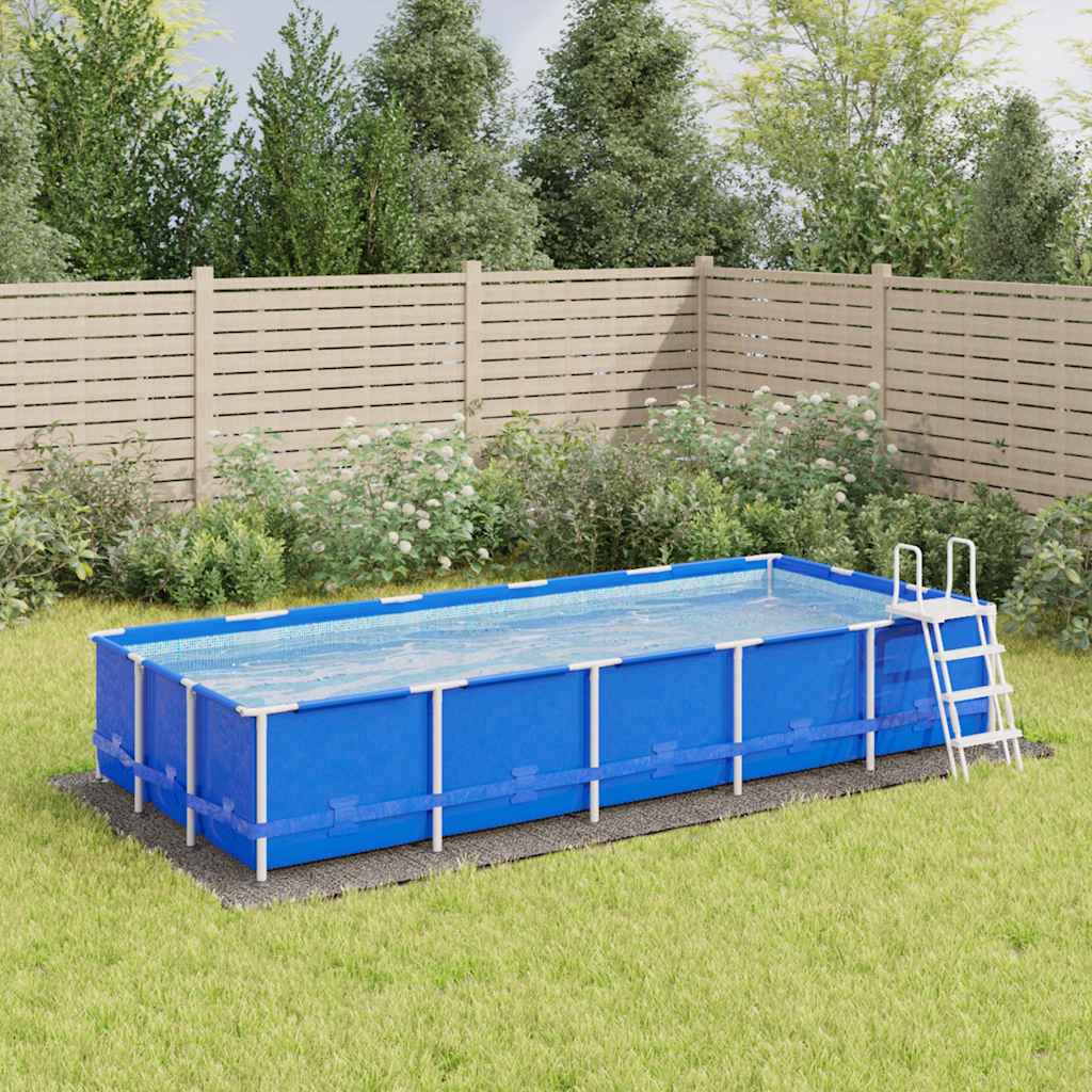 Vidaxx Swimming Pool Groundsheet 550x280 cm Polyester Geotextile lysegrå