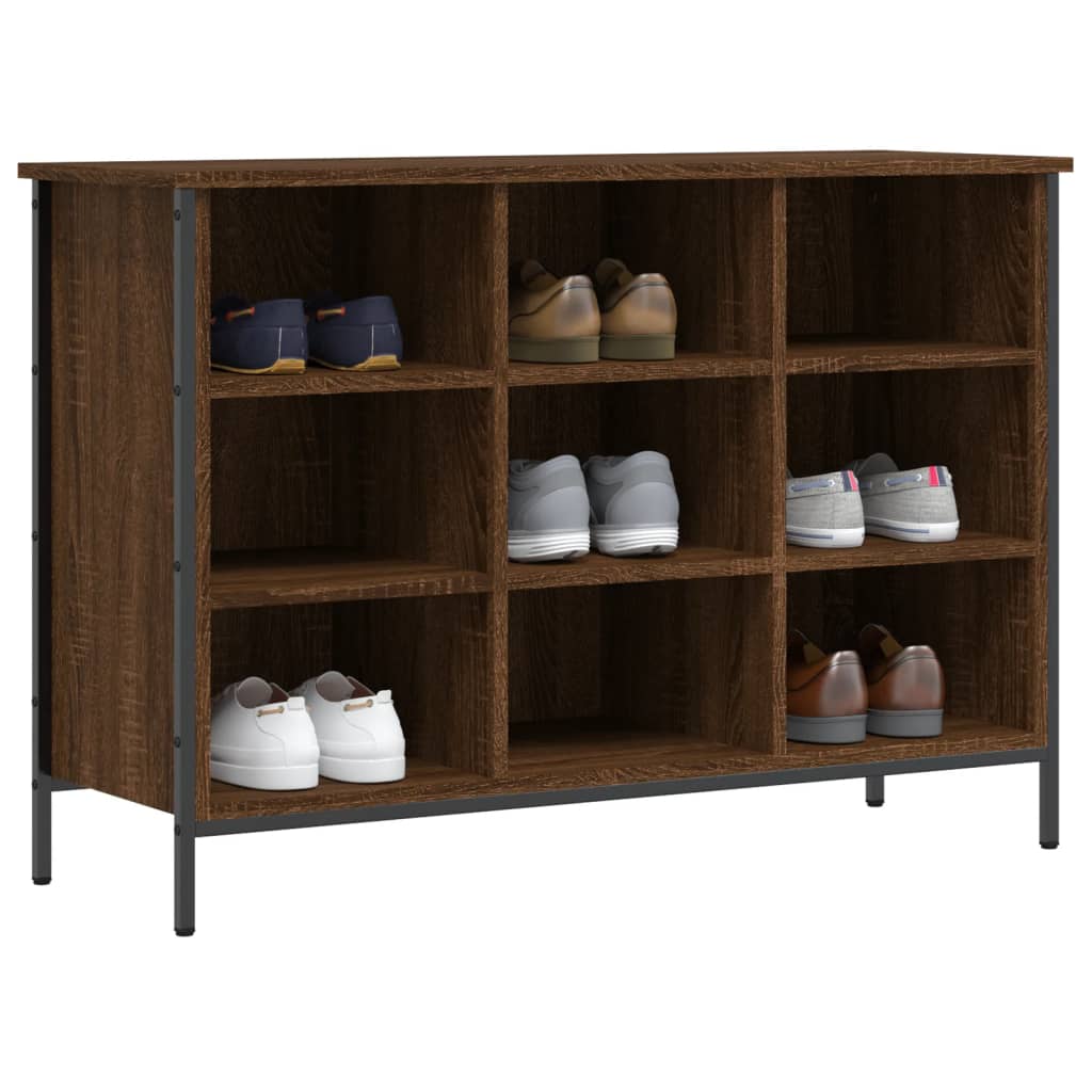 Vidaxx skoskab 100x35x70 cm færdig træbrun eg farve