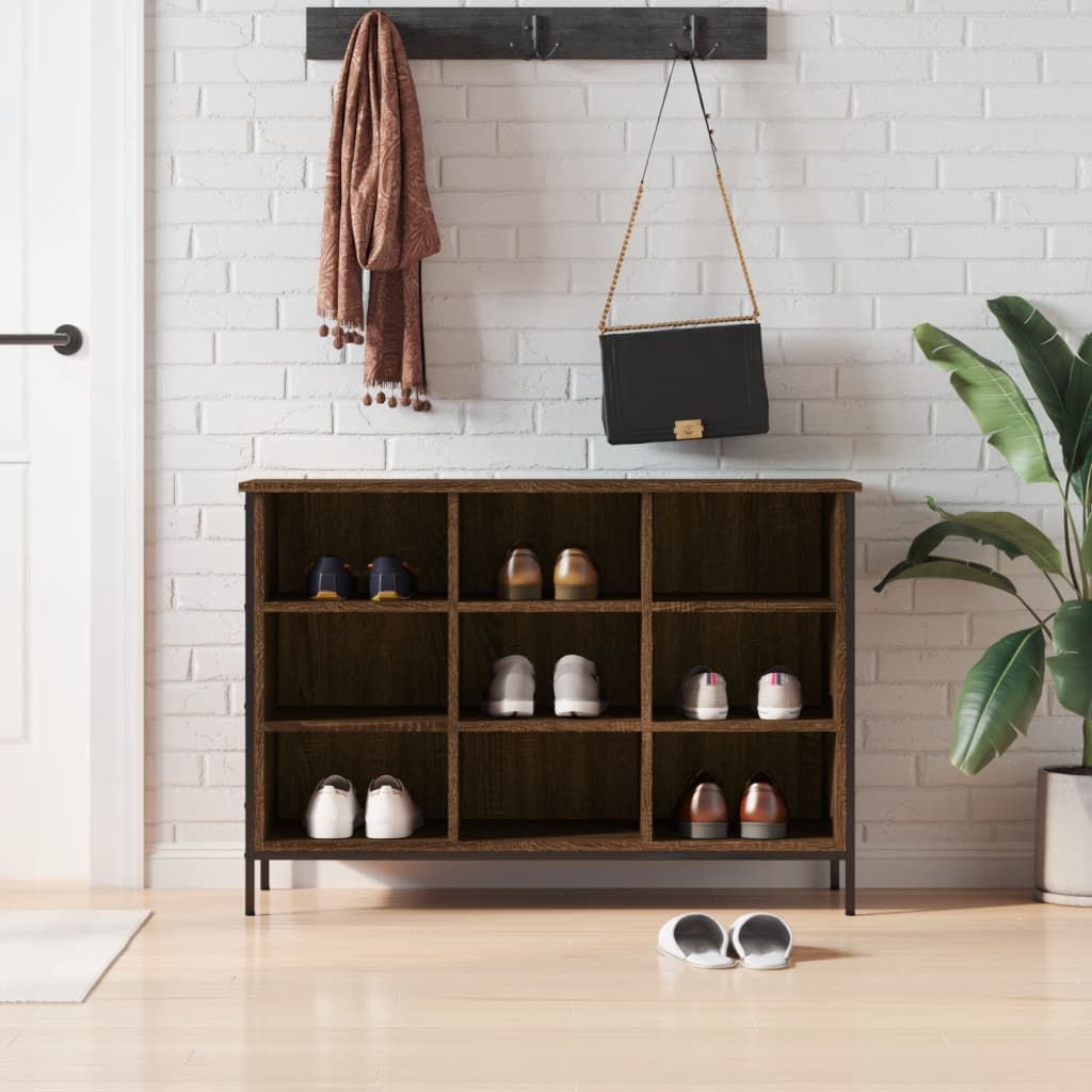 Vidaxx skoskab 100x35x70 cm færdig træbrun eg farve