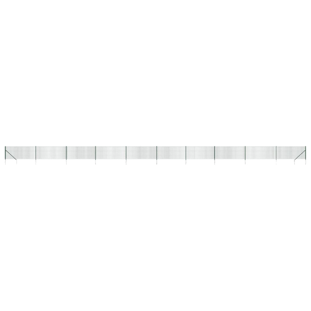 Vidaxl Wire Mesh -hegn med malede ankre 1x25 m grønt