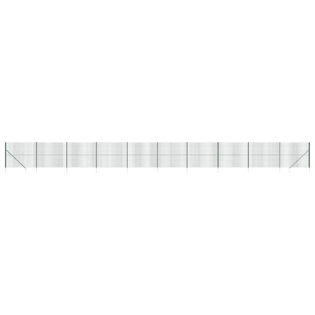 Vidaxl Wire Mesh hegn med malet ankre 2x25 m grøn