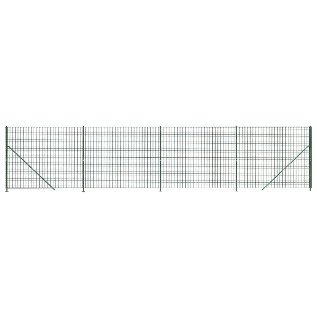 Vidaxxl Wire Mesh hegn med flange 2,2x10 m grøn