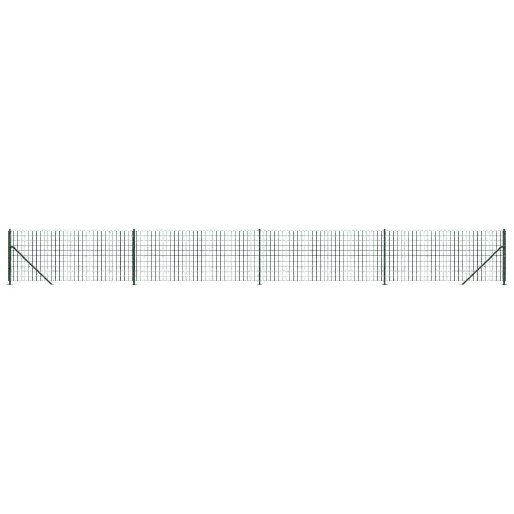 Vidaxxl Wire Mesh hegn med flange 1,1x10 m grøn