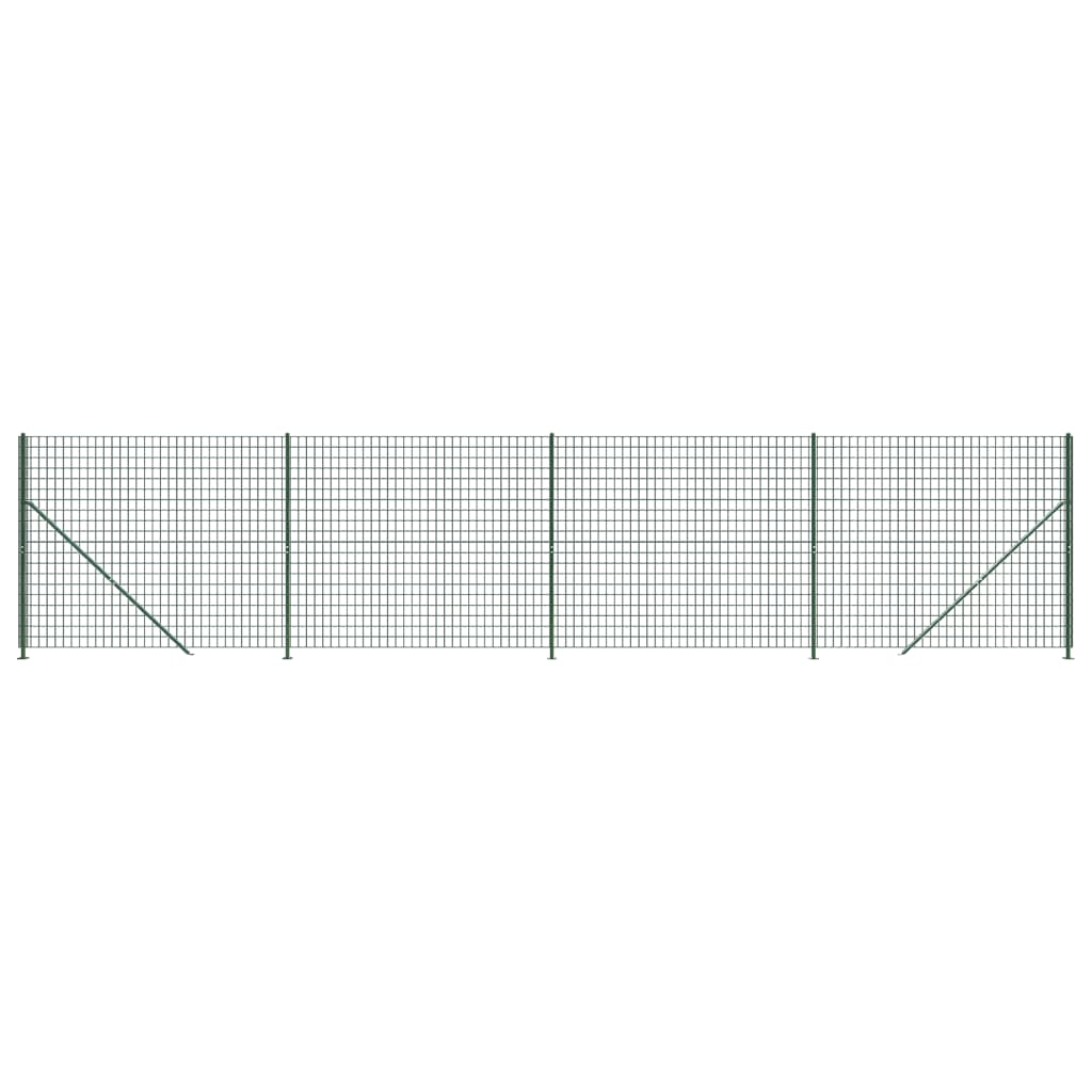 Vidaxxl Wire Mesh hegn med flange 2x10 m grøn