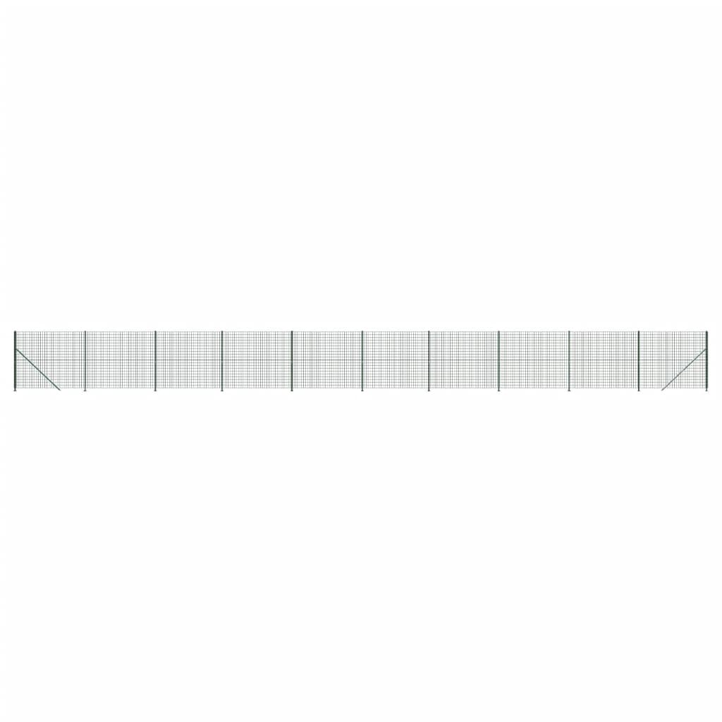 Vidaxl trådnethegn med flange 1,6x25 m grøn