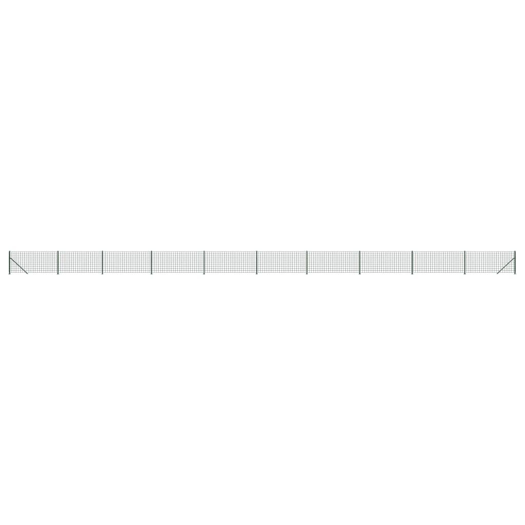 Vidaxxl Wire Mesh hegn med flange 1x25 m grøn