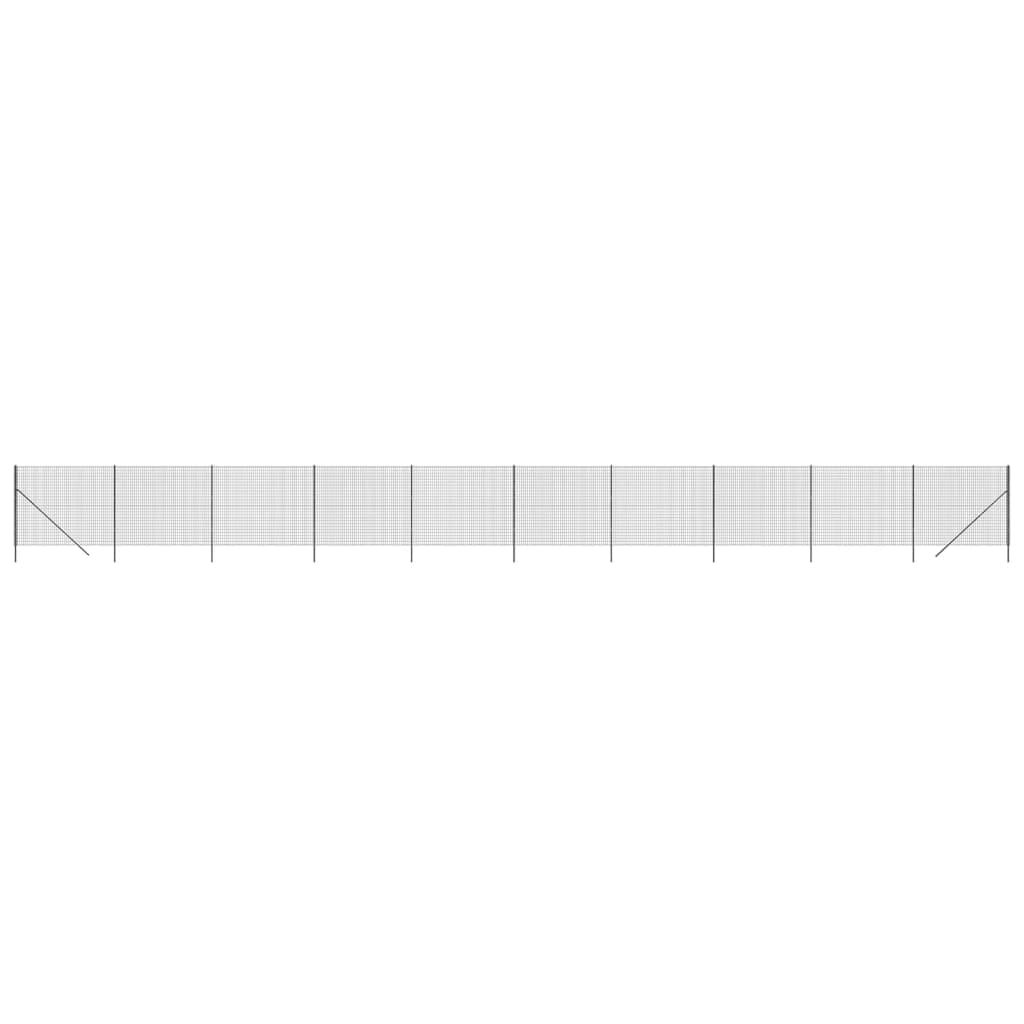 Vidaxl Wire Mesh Fence 2x25 M Galvanized Steel Anthracite Color