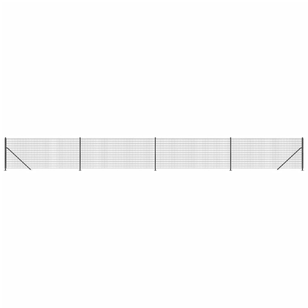Vidaxxl Wire Mesh hegn med flange 1x10 m Anthracite farvet
