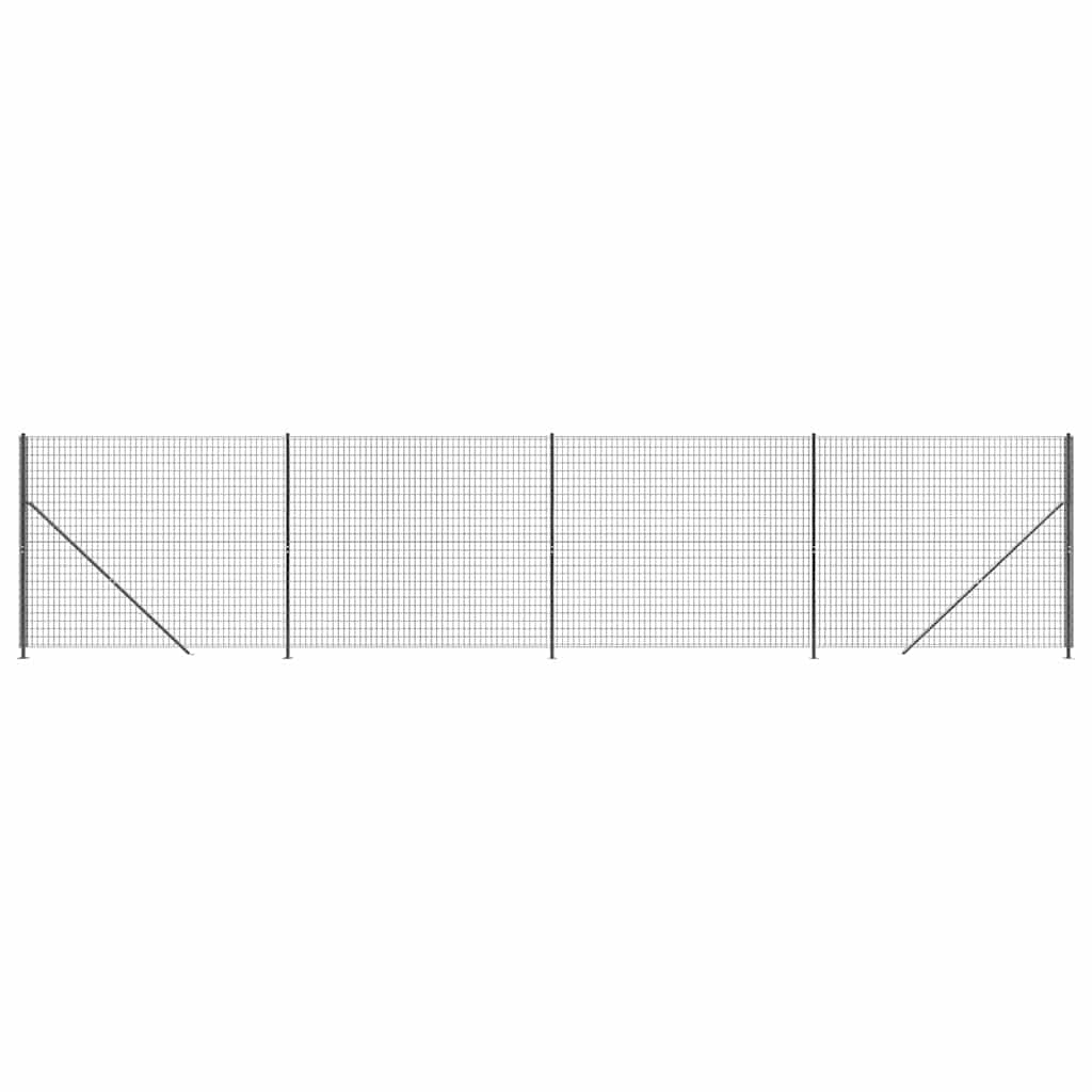 VIDAXXL WIRE Mesh hegn med flange 2,2x10 m antracit