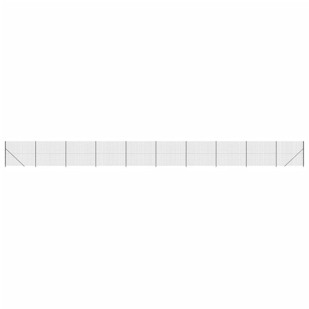 Vidaxl Wire Mesh -hegn med flange 1,8x25 m anthracit