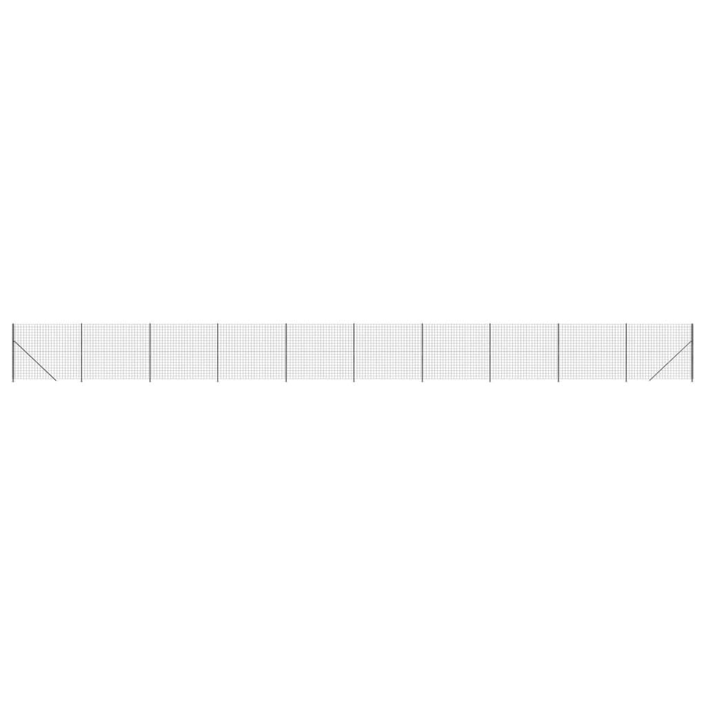 Vidaxl Wire Mesh -hegn med flange 2x25 m anthracit