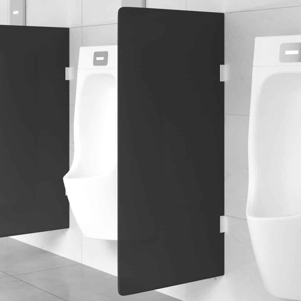 Vidaxx urinal vægmonteret 90x40 cm hærdet glas sort