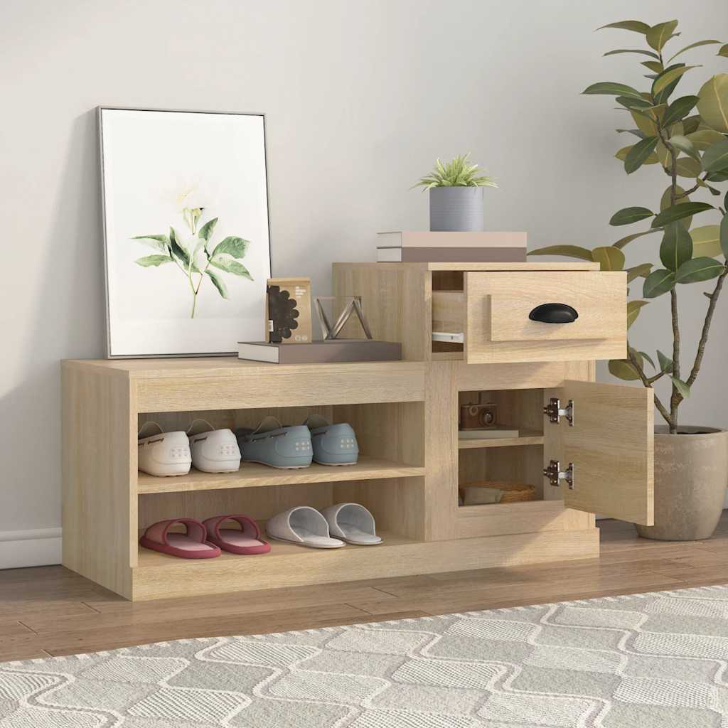 Vidaxx Shoe Cabinet 100x42x60 cm konstrueret træ sonoma eg