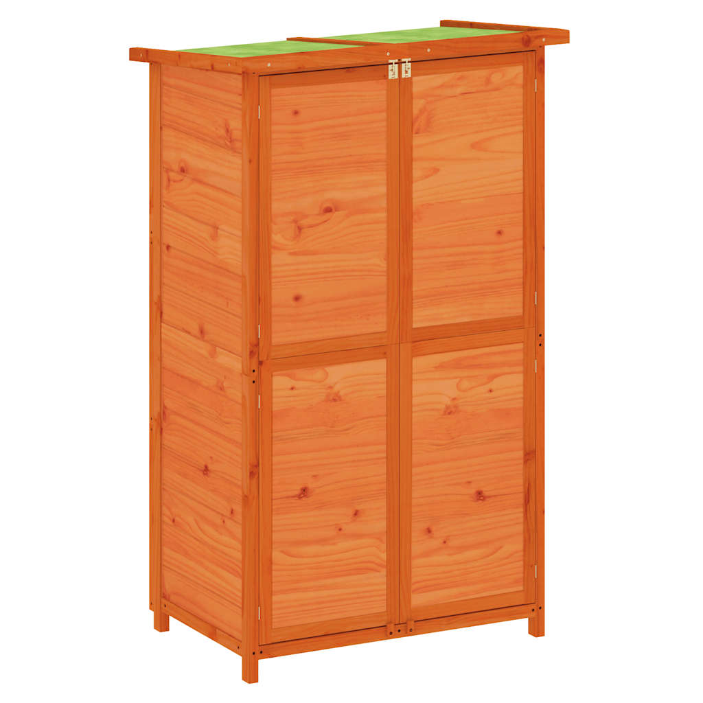 Vidaxx Garden Shed 83x57x140 cm Solid fyrretræbrun