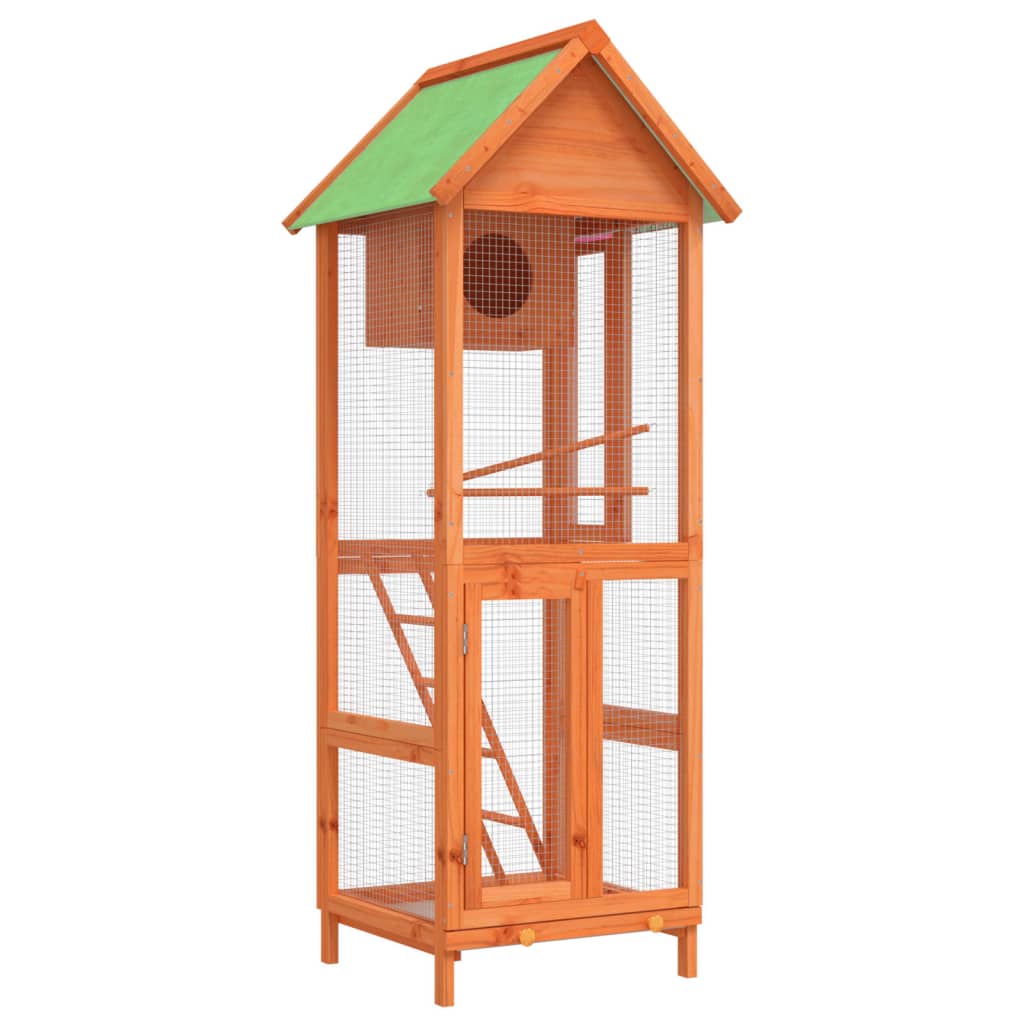 Vidaxx voliere 60x58,5x160 cm massiv fyrretræ brun