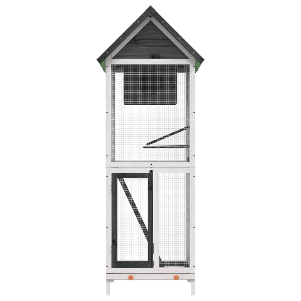 Vidaxx Aviary 60x58.5x160 cm Solid fyrretræ grå