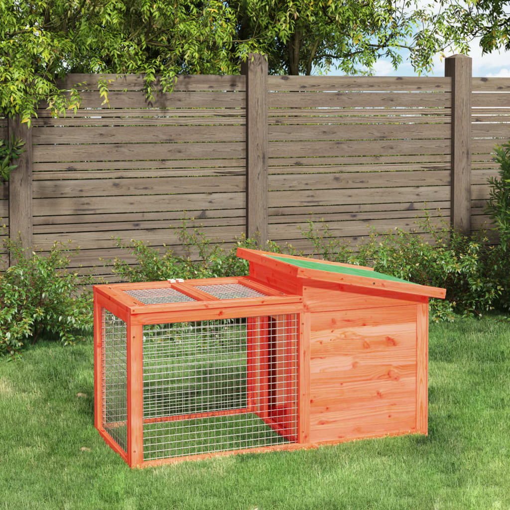 Vidaxl Rabbit Hutch 100.5x54x55 cm Solid fyrretræbrun