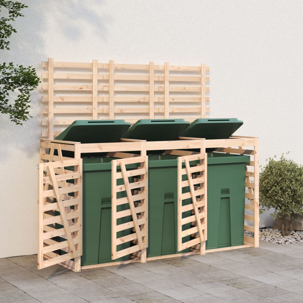 Vidaxl containeropbevaring Triple Solid Pine Wood