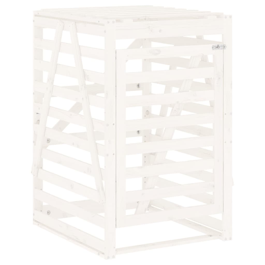 Vidaxx containeropbevaring 84x90x128,5 cm fast fyrretræ hvid