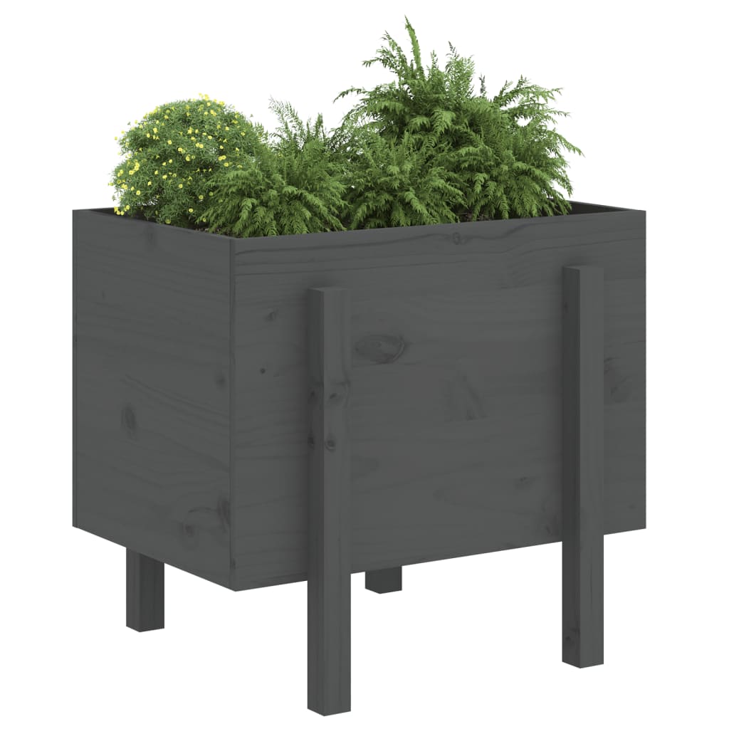VIDAXX PLANTER 62X50X57 CM SOLID PINE TRE GRÅ